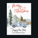 KerstWaterverf Winterbos Vintage Feestdagenkaart<br><div class="desc">Dit ontwerp kan op het gebied worden gepersonaliseerd dat wordt verstrekt door de foto en/of de tekst te veranderen. Of het kan worden aangepast door de klik te kiezen om verdere optie aan te passen en de kleur van de achtergrond te schrappen of te veranderen, tekst toe te voegen, de...</div>