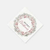 kerstWaterverf Wreath Servet (Hoek)