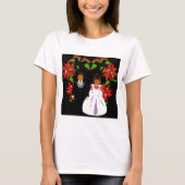 kerstweddenschap Paars Heart Wreate I T-shirt (Voorkant)