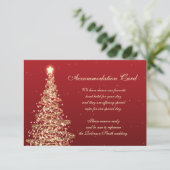 Kerstweddenschap Rijrichting Rood goud Kaart (Staand voorkant)