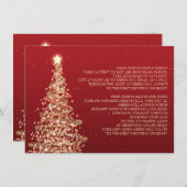 Kerstweddenschap Rijrichting Rood goud Kaart (Voorkant / Achterkant)