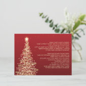 Kerstweddenschap Rijrichting Rood goud Kaart (Staand voorkant)