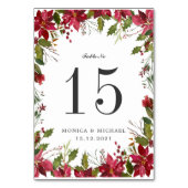 kerstWEDDING aangepast tabelnummer Kaart (Voorkant)