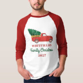 Kerstwedstrijd feestdag rood vrachtwagen t-shirt (Voorkant)