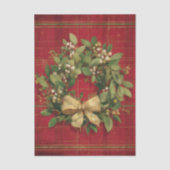 Kerstweefpapier met kransontwerp tissuepapier (Voorkant)