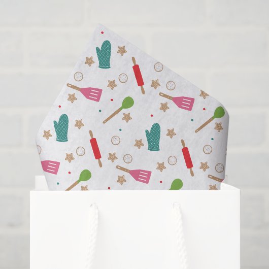 Kerstweefselpapier 'Baking Spirits Bright' Tissuepapier (Cadeauzakje)