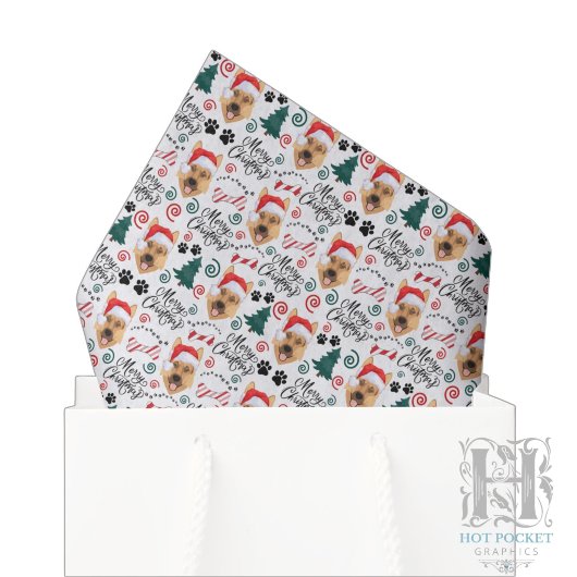 Kerstweefselpapier met Duitse herder Tissuepapier