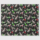 kerstweimaraner Dog Cadeaupapier (Vlak)