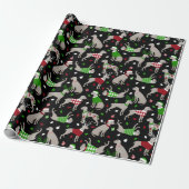 kerstweimaraner Dog Cadeaupapier (Uitgerold)