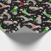 kerstweimaraner Dog Cadeaupapier (Hoek)