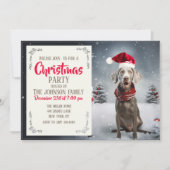 kerstweimaraner Dog Kaart (Voorkant)
