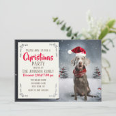kerstweimaraner Dog Kaart (Staand voorkant)
