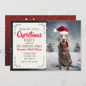 kerstweimaraner Dog Kaart (Voorkant / Achterkant)