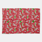 kerstweimaraner Dog Theedoek (Horizontaal)