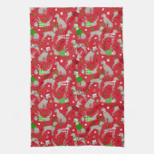 kerstweimaraner Dog Theedoek (Verticaal)