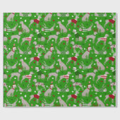 kerstweimaraner Dog Wrapping Paper Cadeaupapier (Vlak)