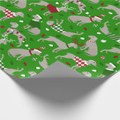 kerstweimaraner Dog Wrapping Paper Cadeaupapier (Hoek)