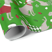kerstweimaraner Dog Wrapping Paper Cadeaupapier (Rol Hoek)