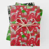 kerstweimaraner Dog Wrapping Paper Sheets (In situ)