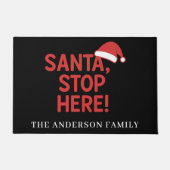 Kerstwelkomstcitaat Kerstman stop hier Deurmat (Voorkant)