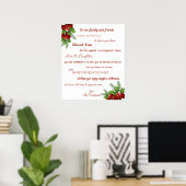 Kerstwelkomstfamilie en vriendschapsreceptie poster (Thuiskantoor)