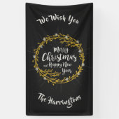 Kerstwens aangepaste naambanner spandoek (Verticaal)