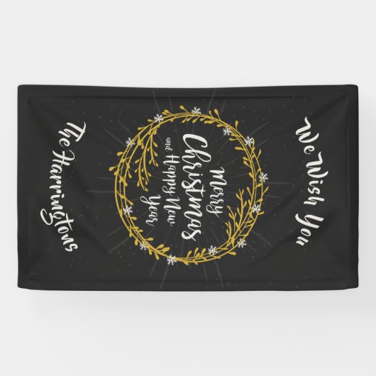 Kerstwens aangepaste naambanner spandoek (Horizontaal)