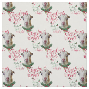Kerstwens Baby Goat Kisses LaMancha Goat Stof
