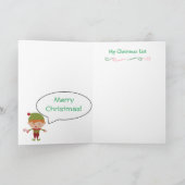 Kerstwens Brief van de Kerstman Feestdagen Kaart (Binnen)