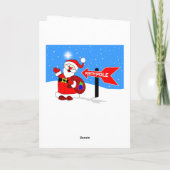 Kerstwens Brief van de Kerstman (vrouw) Feestdagen Kaart (Achterkant)