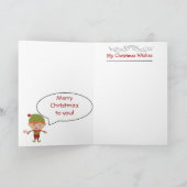 Kerstwens Brief van de Kerstman (vrouw) Feestdagen Kaart (Binnen)