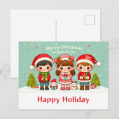 Kerstwens Briefkaarten (Voorkant / Achterkant)