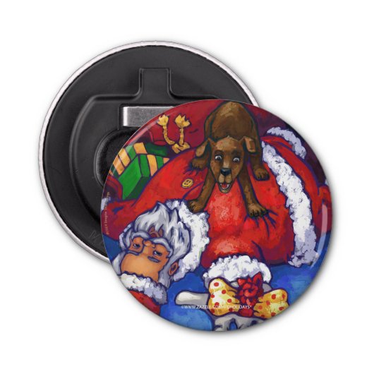 kerstwens button flesopener (Voorkant)