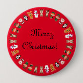 Kerstwens Buttonnen Ronde Button 4,0 Cm (Voorkant)