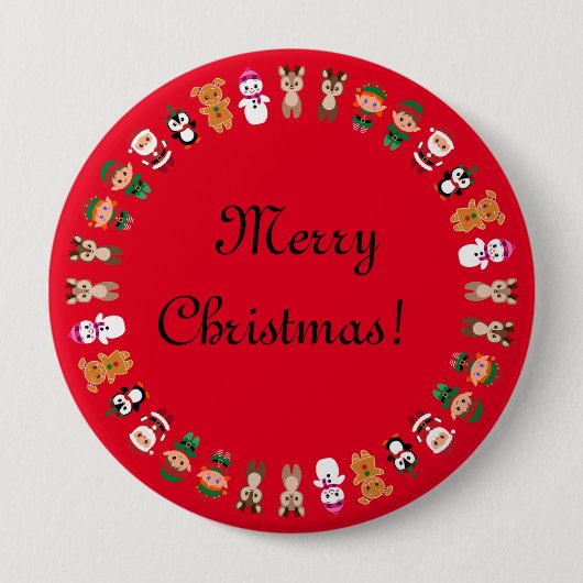 Kerstwens Buttonnen Ronde Button 4,0 Cm (Voorkant)