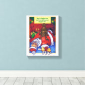 kerstwens canvas afdruk (Insitu (Houten vloer))