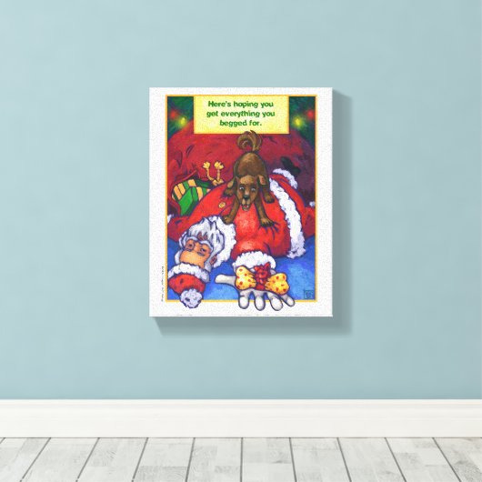 kerstwens canvas afdruk (Insitu (Houten vloer))