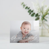 Kerstwens Editable Color Holiday Briefkaart (Staand voorkant)