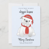 Kerstwens en Doggie Kisses 2020 Feestdagenkaart (Voorkant)