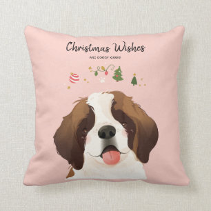 Kerstwens en Doggy Kisses Tail Wag Kussen