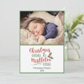 Kerstwens en Mistletoe Kisses Foto (Staand voorkant)