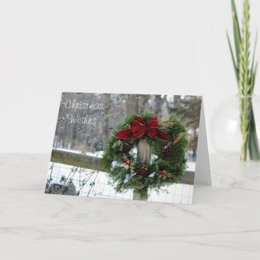 kerstwens feestdagen kaart (Voorkant)