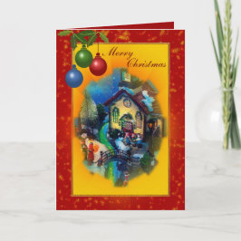 kerstwens feestdagen kaart