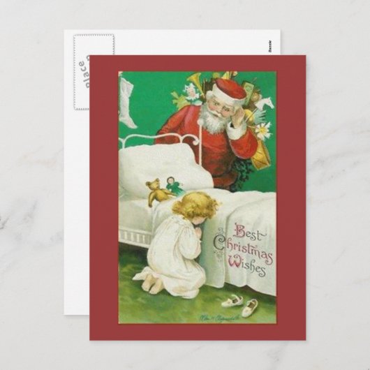 kerstwens feestdagenkaart (Voorkant / Achterkant)