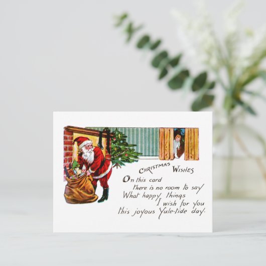 kerstwens feestdagenkaart (Staand voorkant)