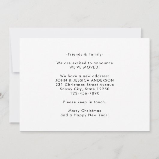 Kerstwens Fireplace Foto Holiday Movement Aankondiging (Achterkant)