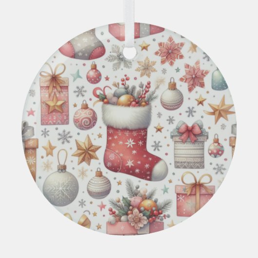 kerstwens glas ornament (Voorkant)