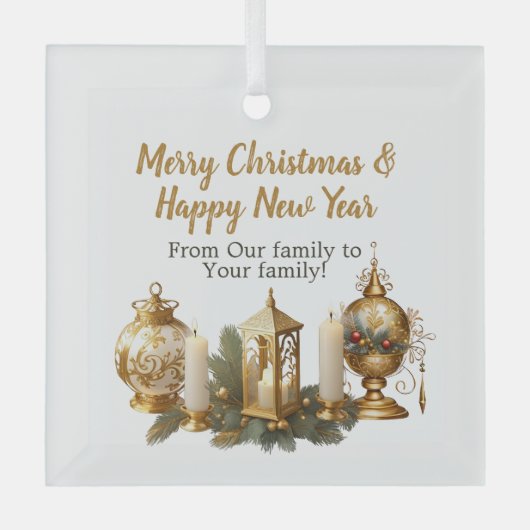 kerstwens glas ornament (Voorkant)