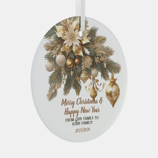 kerstwens glas ornament (Voorkant Rechts)