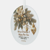 kerstwens glas ornament (Voorkant links)